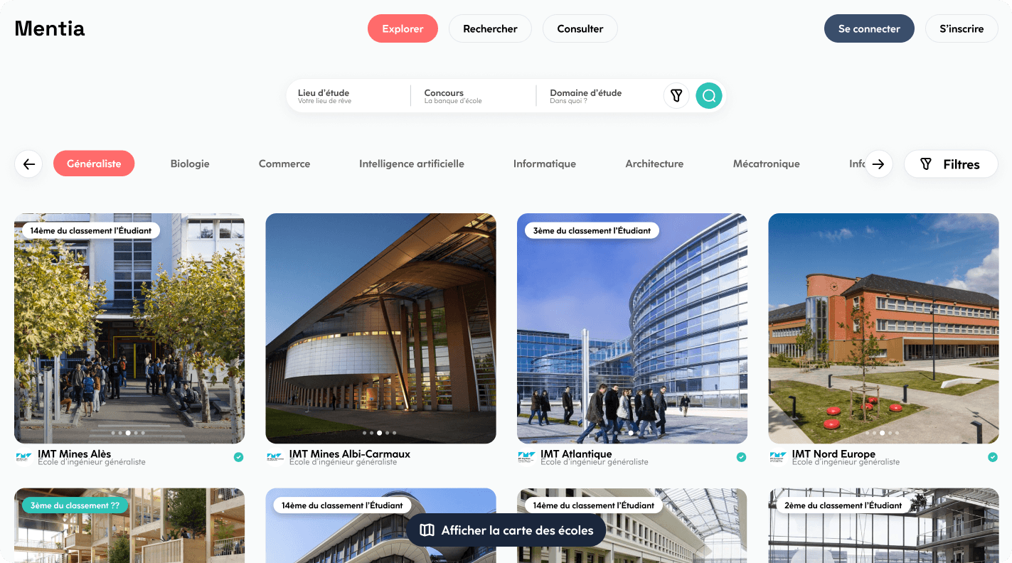 Interface Mentia - Application de santé mentale
